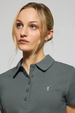Polo Club Polos*Polo Pereira à cinq boutons avec broderie Rigby Go Gris Pierre