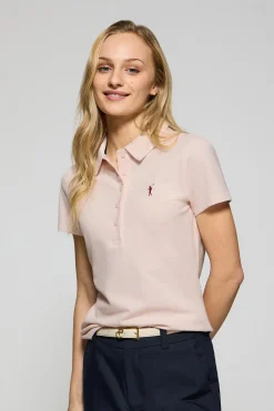 Polo Club Polos*Polo Pereira à cinq boutons, avec broderie Rigby Go Rose