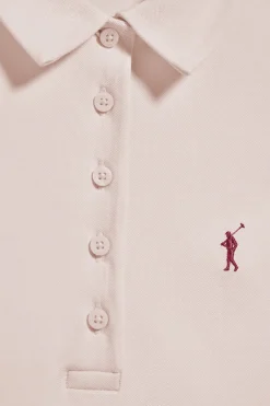 Polo Club Polos*Polo Pereira à cinq boutons, avec broderie Rigby Go Rose