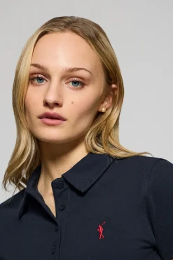 Polo Club Polos*Polo Pereire à cinq boutons, avec broderie Rigby Go Bleu Marine