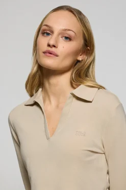 Polo Club Polos*Polo Pia sans boutons avec logo caoutchouté Beige