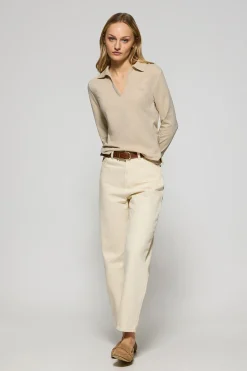 Polo Club Polos*Polo Pia sans boutons avec logo caoutchouté Beige