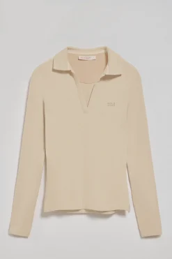 Polo Club Polos*Polo Pia sans boutons avec logo caoutchouté Beige