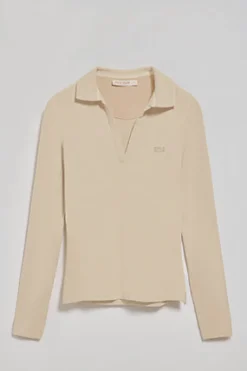 Polo Club Polos*Polo Pia sans boutons avec logo caoutchouté Beige