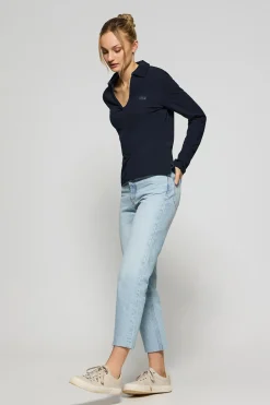 Polo Club Polos*Polo Pia sans boutons avec logo caoutchouté Bleu Marine
