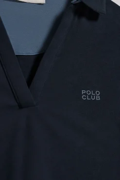 Polo Club Polos*Polo Pia sans boutons avec logo caoutchouté Bleu Marine