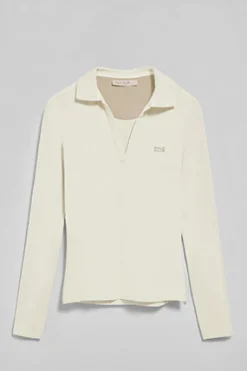 Polo Club Polos*Polo Pia écru sans boutons avec logo caoutchouté Beige