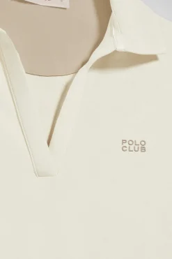 Polo Club Polos*Polo Pia écru sans boutons avec logo caoutchouté Beige