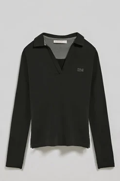 Polo Club Polos*Polo Pia sans boutons avec logo caoutchouté Noir