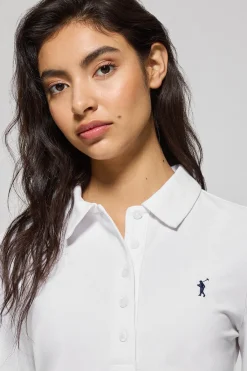 Polo Club Polos*Polo Priyanka à cinq boutons avec broderie Rigby Go Blanc