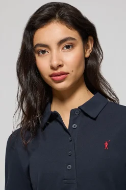 Polo Club Polos*Polo Priyanka à cinq boutons, avec broderie Rigby Go Bleu Marine