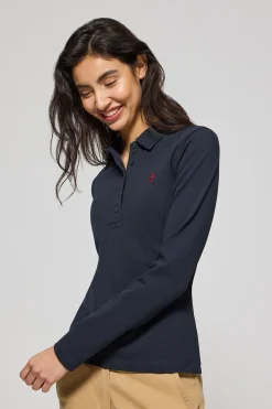Polo Club Polos*Polo Priyanka à cinq boutons, avec broderie Rigby Go Bleu Marine