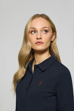 Polo Club Polos*Polo Priyanka à cinq boutons, avec broderie Rigby Go Bleu Marine