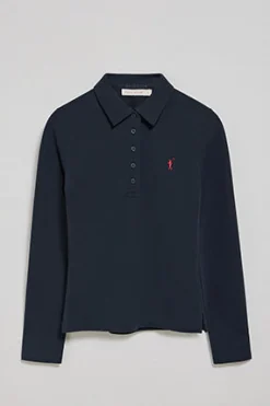 Polo Club Polos*Polo Priyanka à cinq boutons, avec broderie Rigby Go Bleu Marine