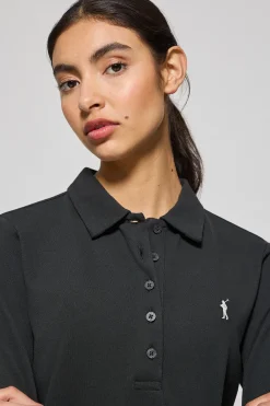Polo Club Polos*Polo Priyanka à cinq boutons, avec broderie Rigby Go Noir