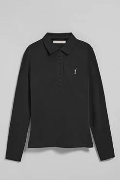 Polo Club Polos*Polo Priyanka à cinq boutons, avec broderie Rigby Go Noir
