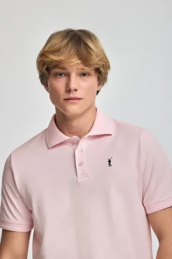 Polo Club Polos*Polo à manches courtes et trois boutons avec logo brodé Rigby Go Rose
