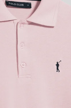 Polo Club Polos*Polo à manches courtes et trois boutons avec logo brodé Rigby Go Rose