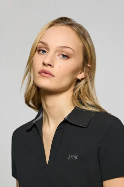 Polo Club Polos*Polo sans boutons Pedraza avec logo caoutchouté Noir
