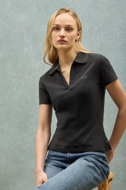 Polo Club Polos*Polo sans boutons Pedraza avec logo caoutchouté Noir