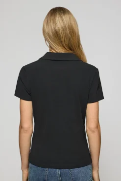 Polo Club Polos*Polo sans boutons Pedraza avec logo caoutchouté Noir