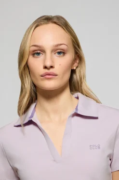 Polo Club Polos*Polo sans boutons Pedraza couleur avec logo caoutchouté Lavande