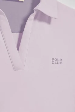 Polo Club Polos*Polo sans boutons Pedraza couleur avec logo caoutchouté Lavande