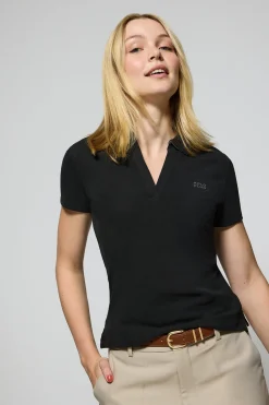 Polo Club Polos*Polo sans boutons Pedraza avec logo caoutchouté Noir