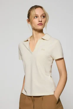 Polo Club Polos*Polo sans boutons Pedraza écru avec logo caoutchouté Beige