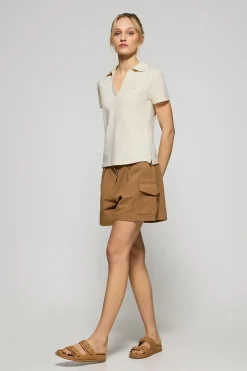 Polo Club Polos*Polo sans boutons Pedraza écru avec logo caoutchouté Beige