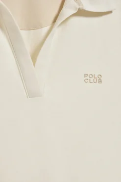 Polo Club Polos*Polo sans boutons Pedraza écru avec logo caoutchouté Beige