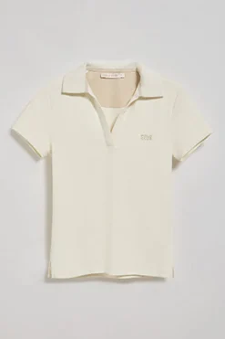Polo Club Polos*Polo sans boutons Pedraza écru avec logo caoutchouté Beige