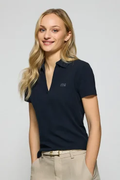 Polo Club Polos*Polo sans boutons Pedraza avec logo caoutchouté Bleu Marine