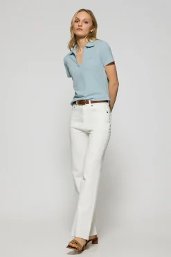 Polo Club Polos*Polo sans boutons Pedraza bleu clair avec logo caoutchouté Bleu ciel
