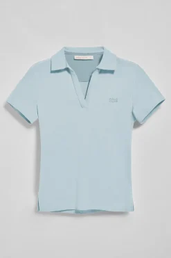 Polo Club Polos*Polo sans boutons Pedraza bleu clair avec logo caoutchouté Bleu ciel