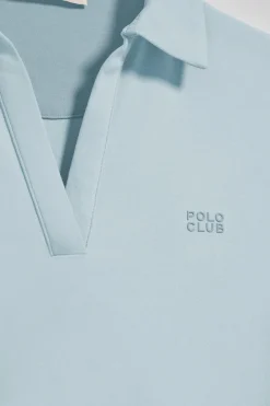 Polo Club Polos*Polo sans boutons Pedraza bleu clair avec logo caoutchouté Bleu ciel