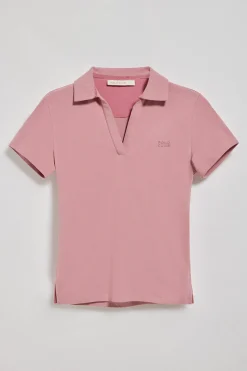 Polo Club Polos*Polo sans boutons Pedraza rose pâle avec logo caoutchouté Rose poudré