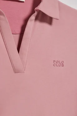 Polo Club Polos*Polo sans boutons Pedraza rose pâle avec logo caoutchouté Rose poudré