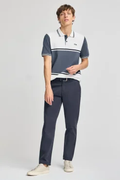Polo Club Polos*Polo Veil en piqué bicolore avec détails brodés Blanc