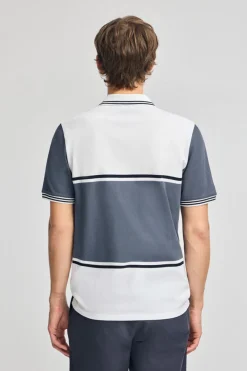 Polo Club Polos*Polo Veil en piqué bicolore avec détails brodés Blanc