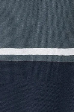 Polo Club Polos*Polo Veil bleu en piqué bicolore avec détails brodés Denim