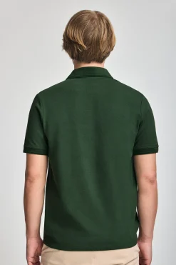 Polo Club Polos*Polo à manches courtes et trois boutons avec logo brodé Rigby Go Vert Bouteille