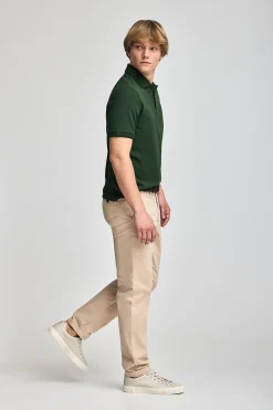Polo Club Polos*Polo à manches courtes et trois boutons avec logo brodé Rigby Go Vert Bouteille