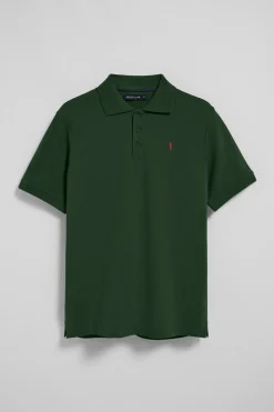 Polo Club Polos*Polo à manches courtes et trois boutons avec logo brodé Rigby Go Vert Bouteille