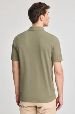 Polo Club Polos*Polo vert clair en piqué à manches courtes avec broderie Rigby Best Vert sauge