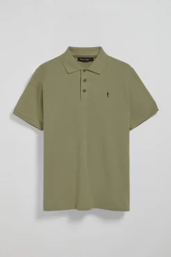 Polo Club Polos*Polo vert clair en piqué à manches courtes avec broderie Rigby Best Vert sauge