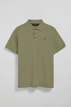 Polo Club Polos*Polo vert clair en piqué à manches courtes avec broderie Rigby Best Vert sauge