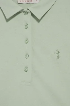 Polo Club Polos*Polo à manches longues en coton avec broderie Rigby Best Vert jade