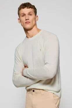 Polo Club Pulls*Pull en lin et coton à col ras du cou et broderie Rigby Go Beige