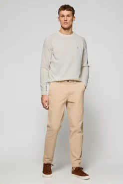 Polo Club Pulls*Pull en lin et coton à col ras du cou et broderie Rigby Go Beige